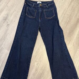 Classic Blue Wide-Leg Women's Jeans